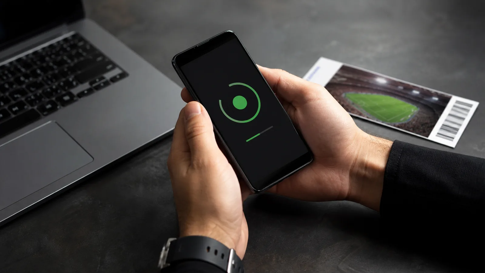 Пълнолетен сърфист инсталира приложението BetLabel на Android смартфон
