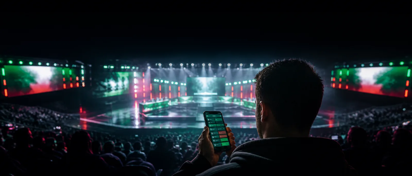 Пълнолетни eSports играчи в центъра на арена в България